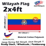 Wilayah Persekutuan Flag 2x4ft Cotton Polymesh